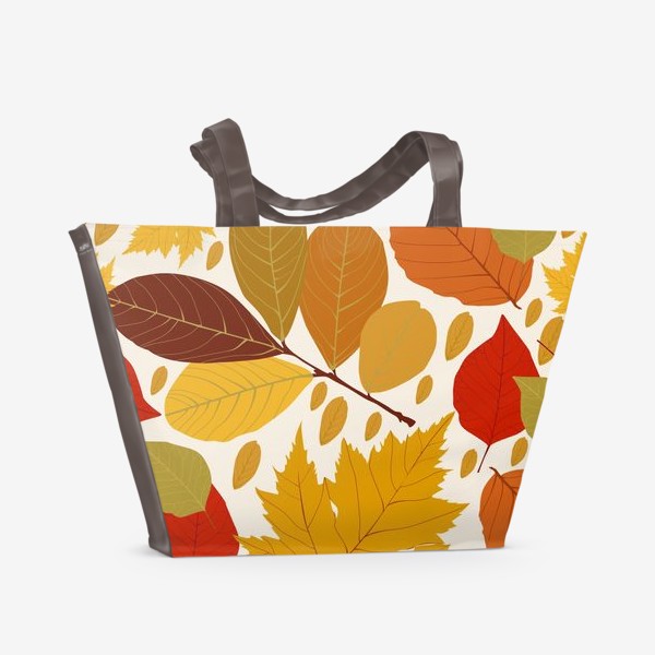 Пляжная сумка «pattern with autumn leaves»