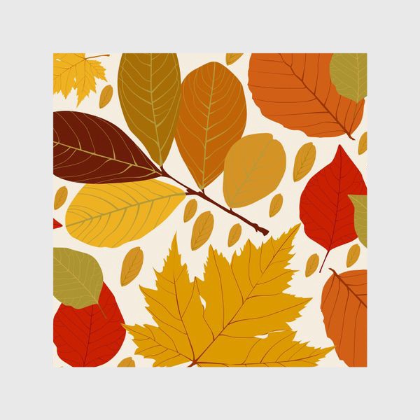 Шторы «pattern with autumn leaves»