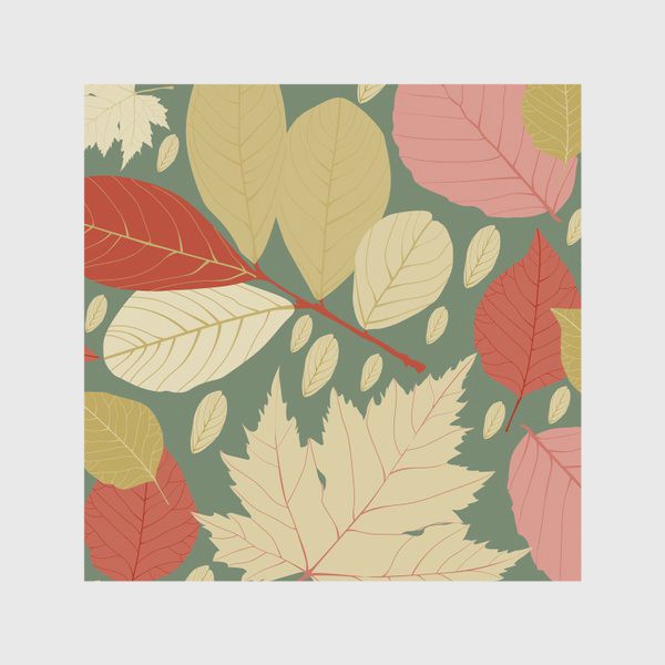 Скатерть &laquo;Vector seamless pattern with autumn leaves.&raquo;