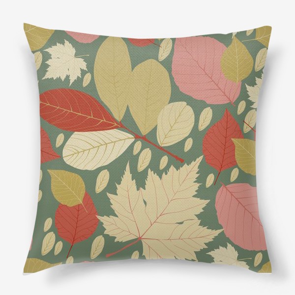 Подушка &laquo;Vector seamless pattern with autumn leaves.&raquo;
