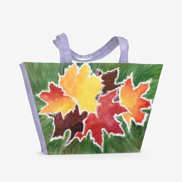 Пляжная сумка «Листья в инее»