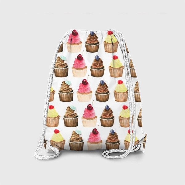 Рюкзак «Яркие капкейки с ягодами»