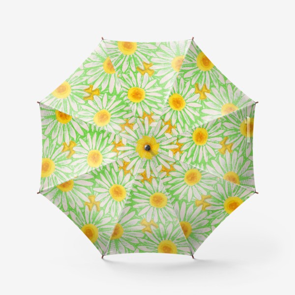 Зонт «Фон из зелёных ромашек, квадратная»
