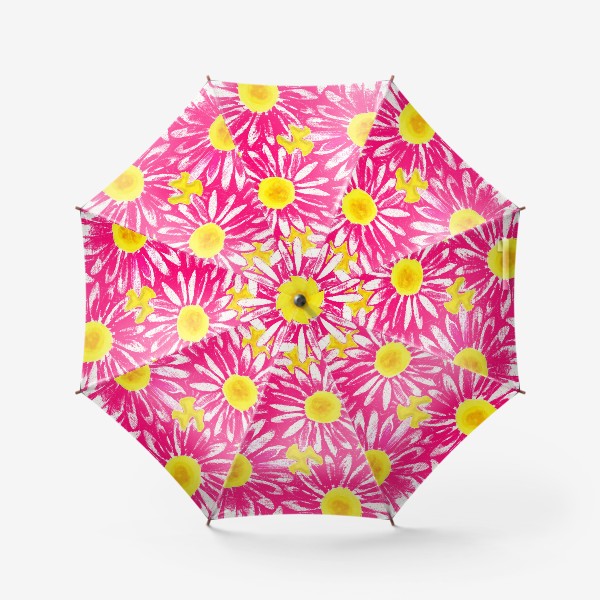 Зонт «Фон из розовых ромашек, квадратная»