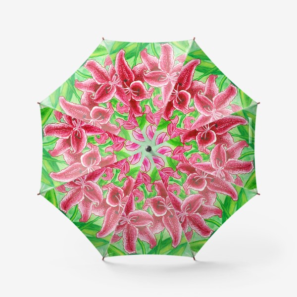 Зонт «Малиновые лилии»