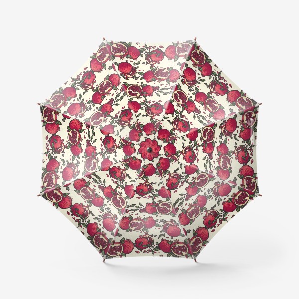 Зонт «Красное на белом»