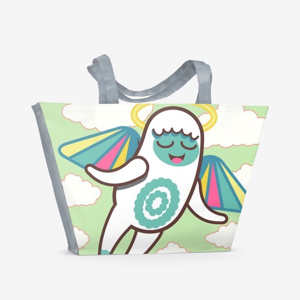 Пляжная сумка «Радужный ангелочек»