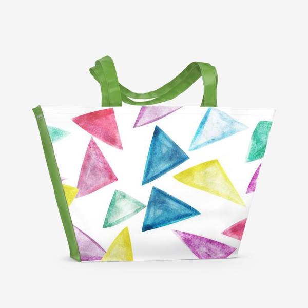 Пляжная сумка &laquo;Акварельный треугольники&raquo;