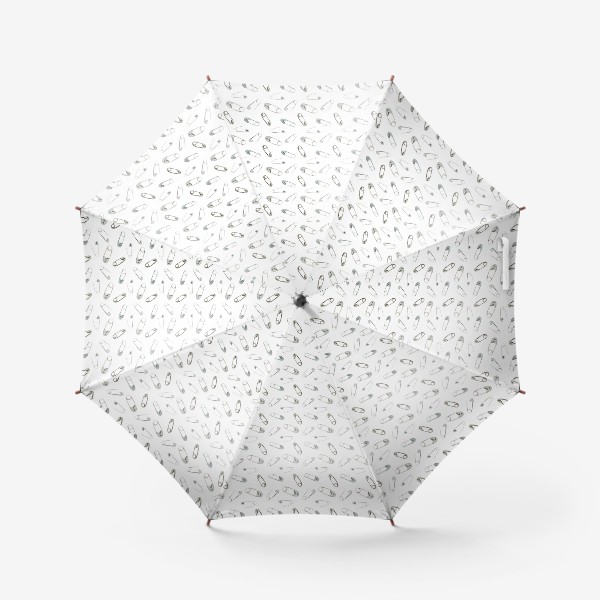 Зонт «Паттерн булавки на белом фоне»