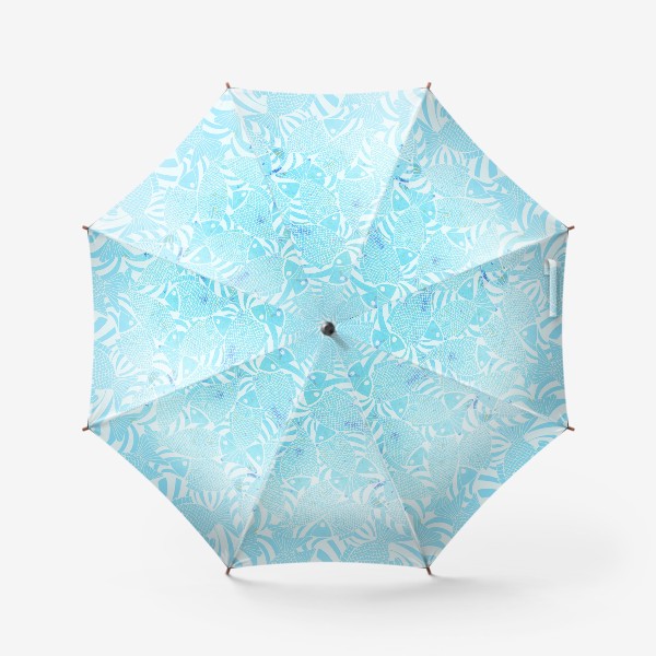 Зонт «Принт с рыбами на акварельном фоне»