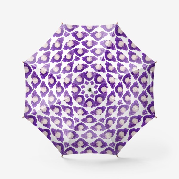 Зонт «Фиолетовая капуста на белом фоне»