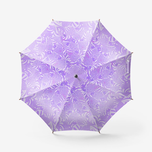 Зонт «Рыбы на розовом акварельном фоне»