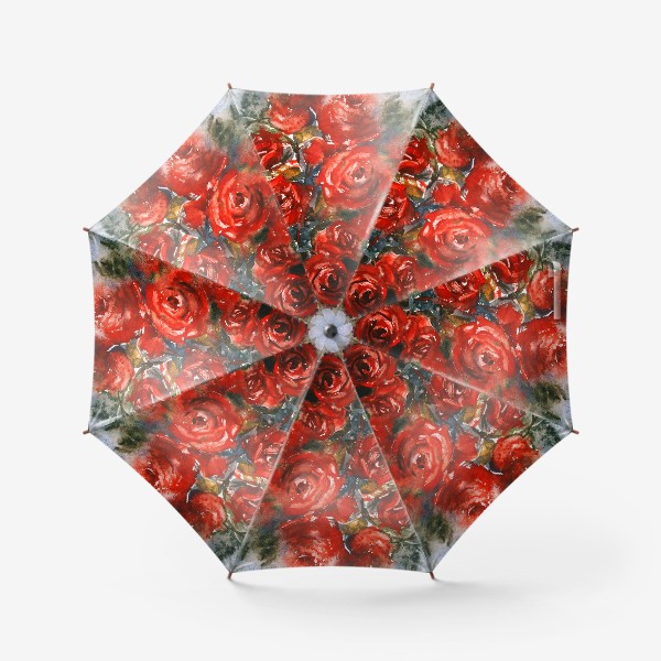 Зонт «Букет алых роз»