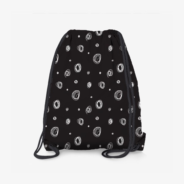 Рюкзак «Черно-белые круглые каракули»