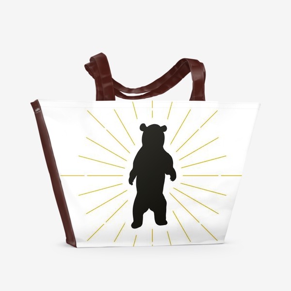 Пляжная сумка «Сильный зверь - дикий медведь»