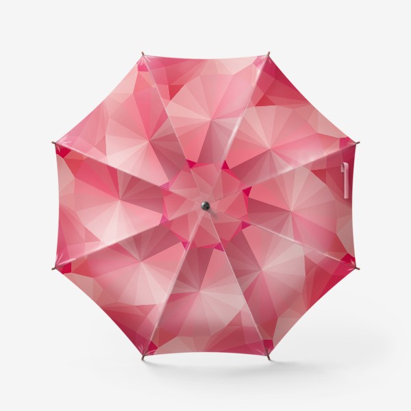 Зонт «Объемные розовые зонтики в стиле Low Poly»