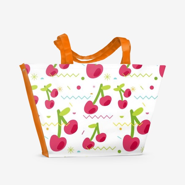 Пляжная сумка «Сладкая вишня и черешня»