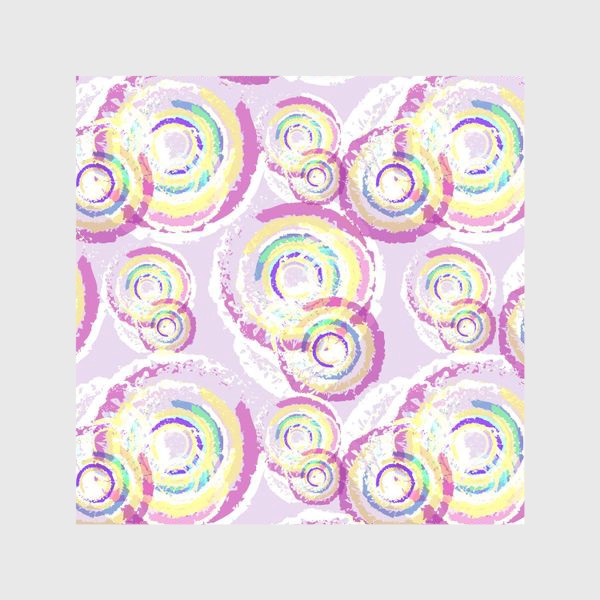 Шторы «Акварельные разноцветные круги»