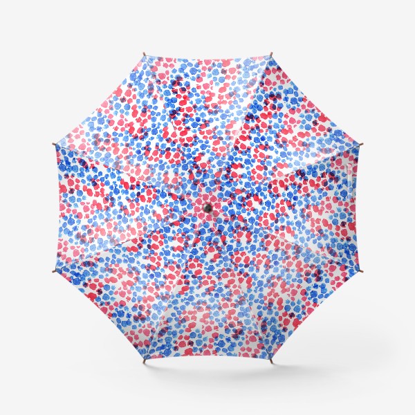 Зонт «Яркий абстрактный паттерн. Акварельные цветы точки, тренд»