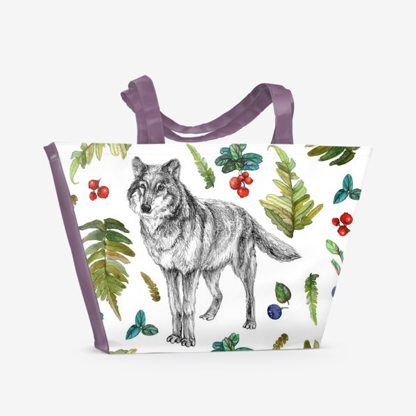 Пляжная сумка «Мир леса. Волк»