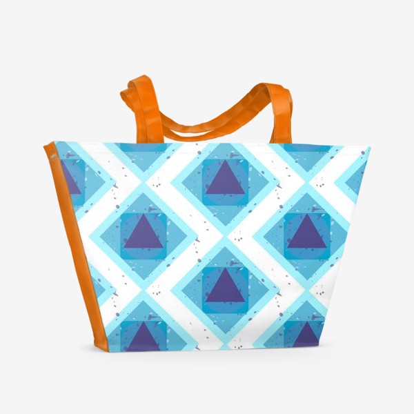 Пляжная сумка «Синие ромбы»