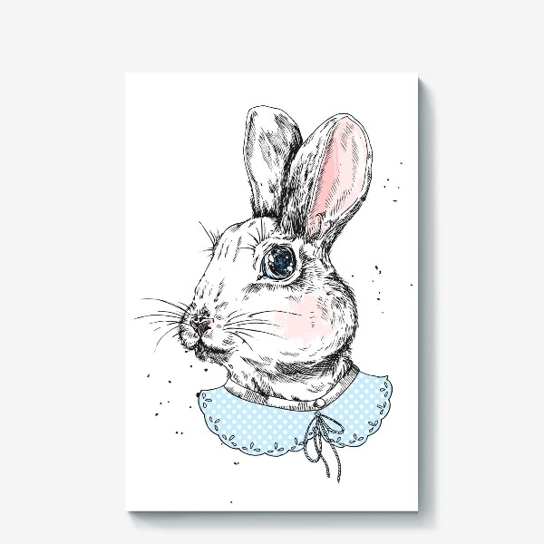 Холст «Милый кролик в платье»