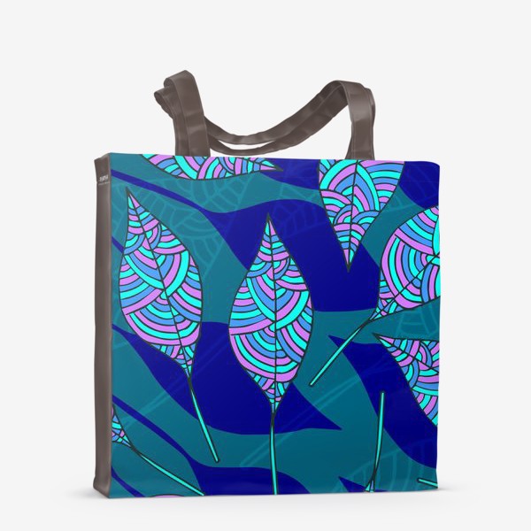 Сумка-шоппер «Синие листья»