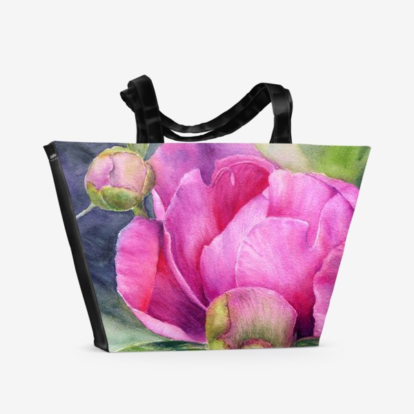 Пляжная сумка «Волшебный цветок. Пион»