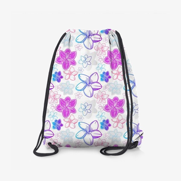 Рюкзак «Паттерн цветочный - лилии»