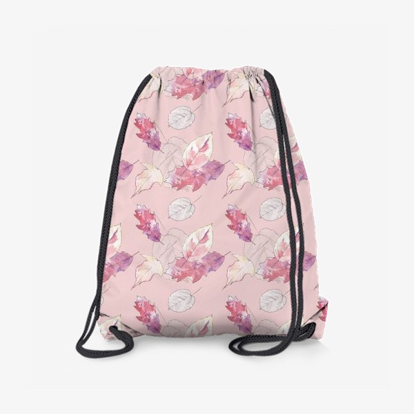 Рюкзак «Паттерн с листопадом на розовом фоне»