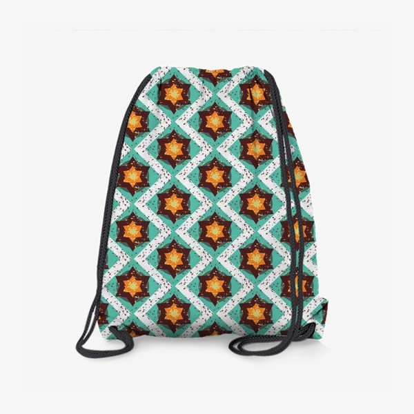 Рюкзак «Гранжевый геометрический орнамент с пауками»