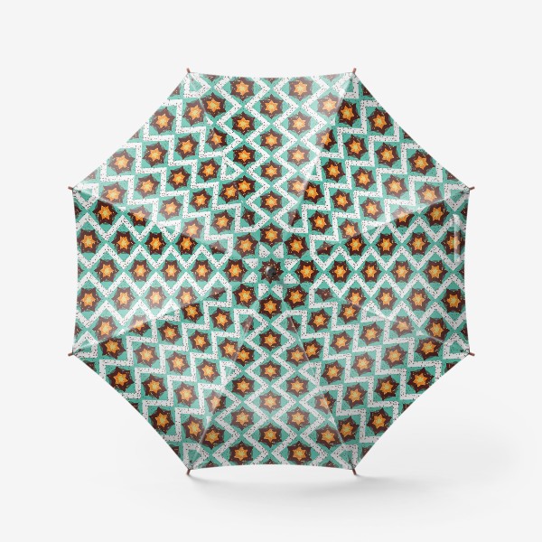 Зонт &laquo;Гранжевый геометрический орнамент с пауками&raquo;