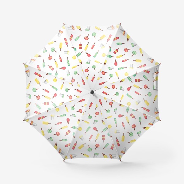Зонт «Очень много мороженого - летний паттерн»