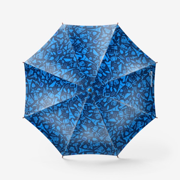 Зонт «Паттерн путешествия достопримечательности »