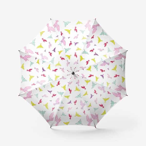 Зонт «Птицы геометрия ярко »