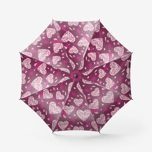 Зонт «Принт с сердцами»