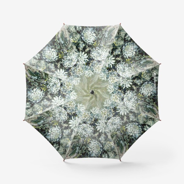 Зонт «Букет белых хризантем»
