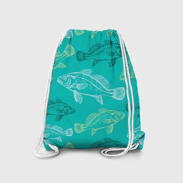 Рюкзак «Морские рыбы в бирюзе»