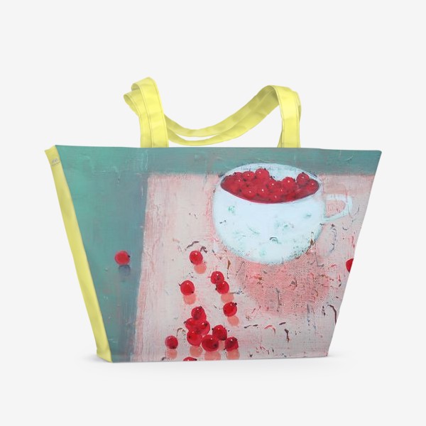 Пляжная сумка «Ягоды в чашке»