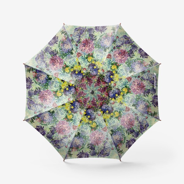 Зонт &laquo;осенние цветы&raquo;