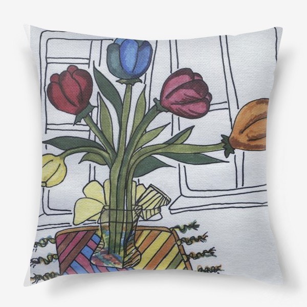 Подушка «тюльпаны»