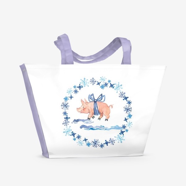 Пляжная сумка «Свинка в подарок»