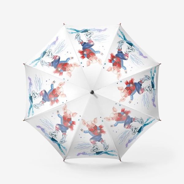 Зонт «Поросёнок на коньках»