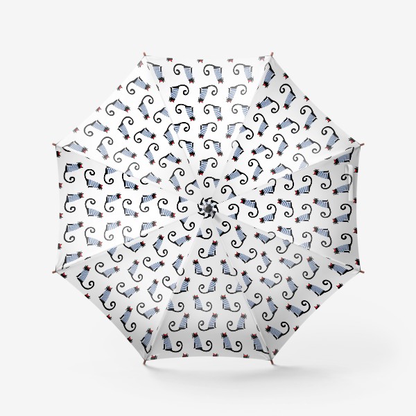 Зонт «паттерн парижский котик»