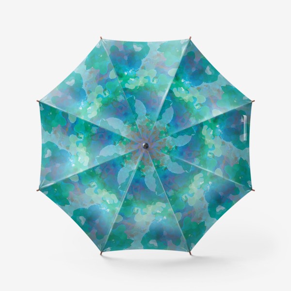 Зонт &laquo;голубая цветочная абстракция&raquo;
