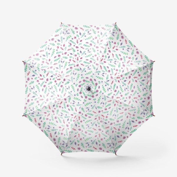 Зонт «Летний узор с цветами и ягодами»