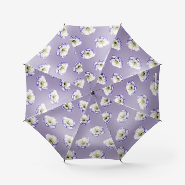 Зонт «Эустома на лиловом»