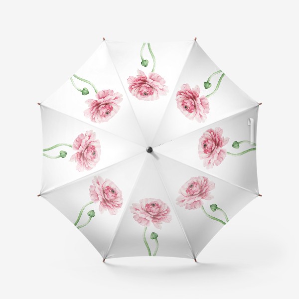 Зонт «Розовый ранункулюс »
