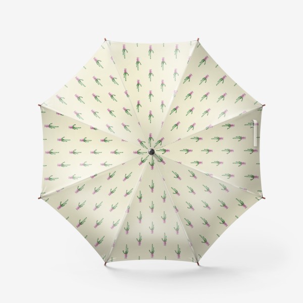 Зонт «Кактусы на желтом»