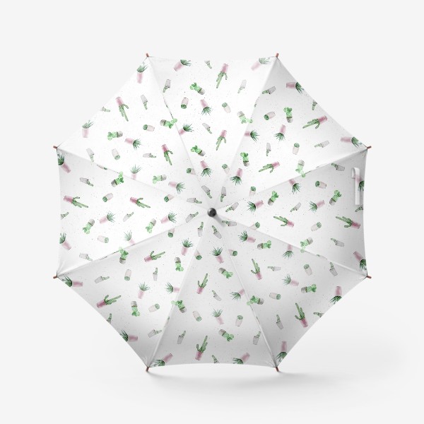 Зонт «Кактусы на белом»